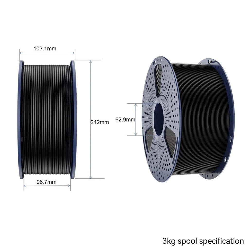 [Bigger Size, Longer Use, No Waste] 3KG Large Spool PLA Series 3D Printer Filament Collection