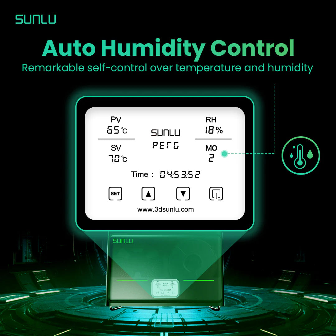 SUNLU FilaDryer S4, Temperature Balance and High Efficiency, the First Dryer for 4 Spools Capacity