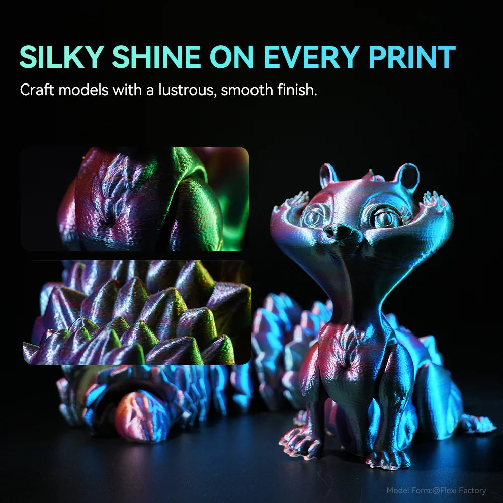 [MOQ: 3KG] Multi-Color SILK Filament(Dual-color, Tri-color and Four-color) 3D Printer Filament 1KG