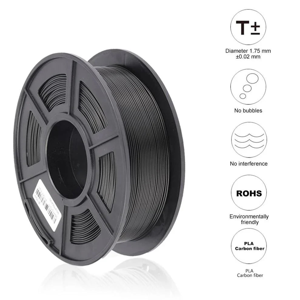 [MOQ: 3KG] PLA Carbon Fiber 3D Printer Filament 1KG, filled with 15% Carbon Fiber
