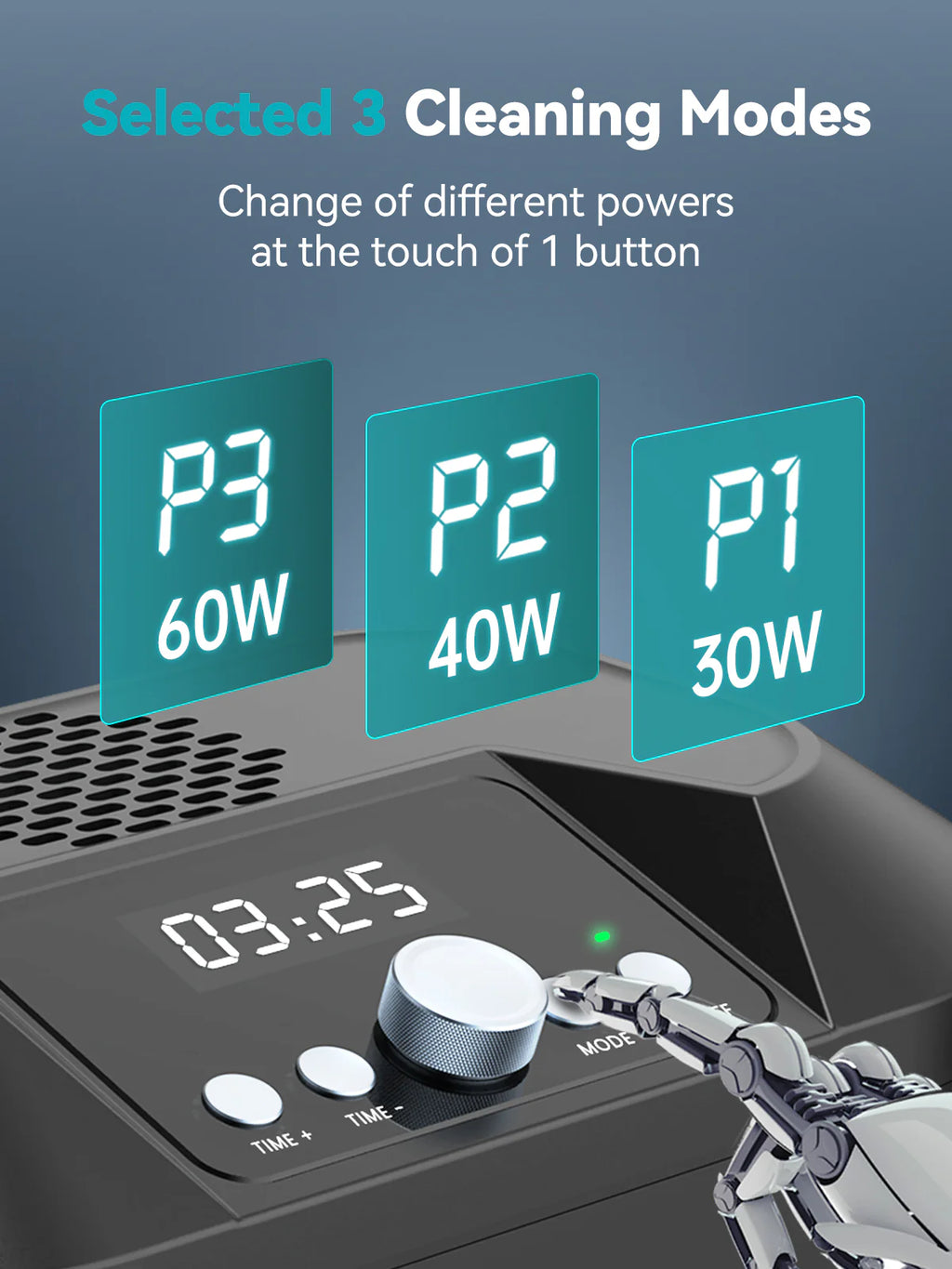 Ultrasonic Cleaner 2.7L with Multi-Speed Options and Time Control