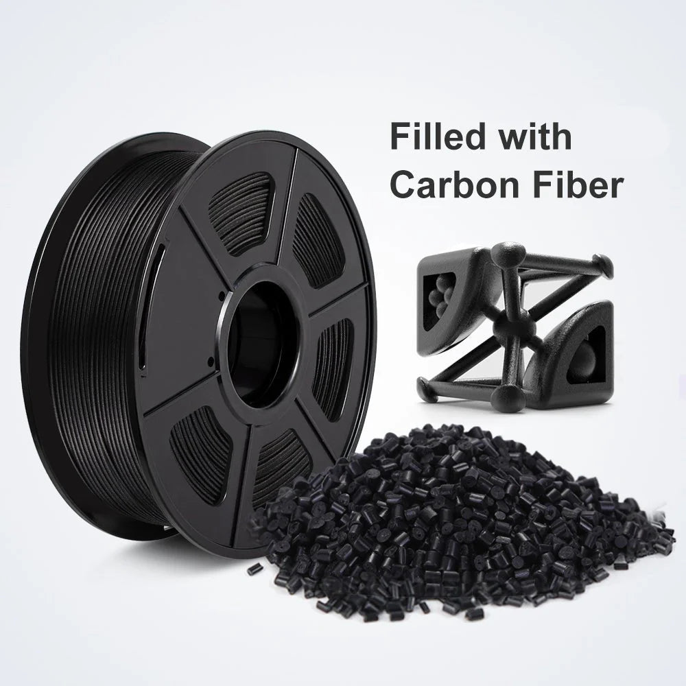 [MOQ: 3KG] PLA Carbon Fiber 3D Printer Filament 1KG, filled with 15% Carbon Fiber